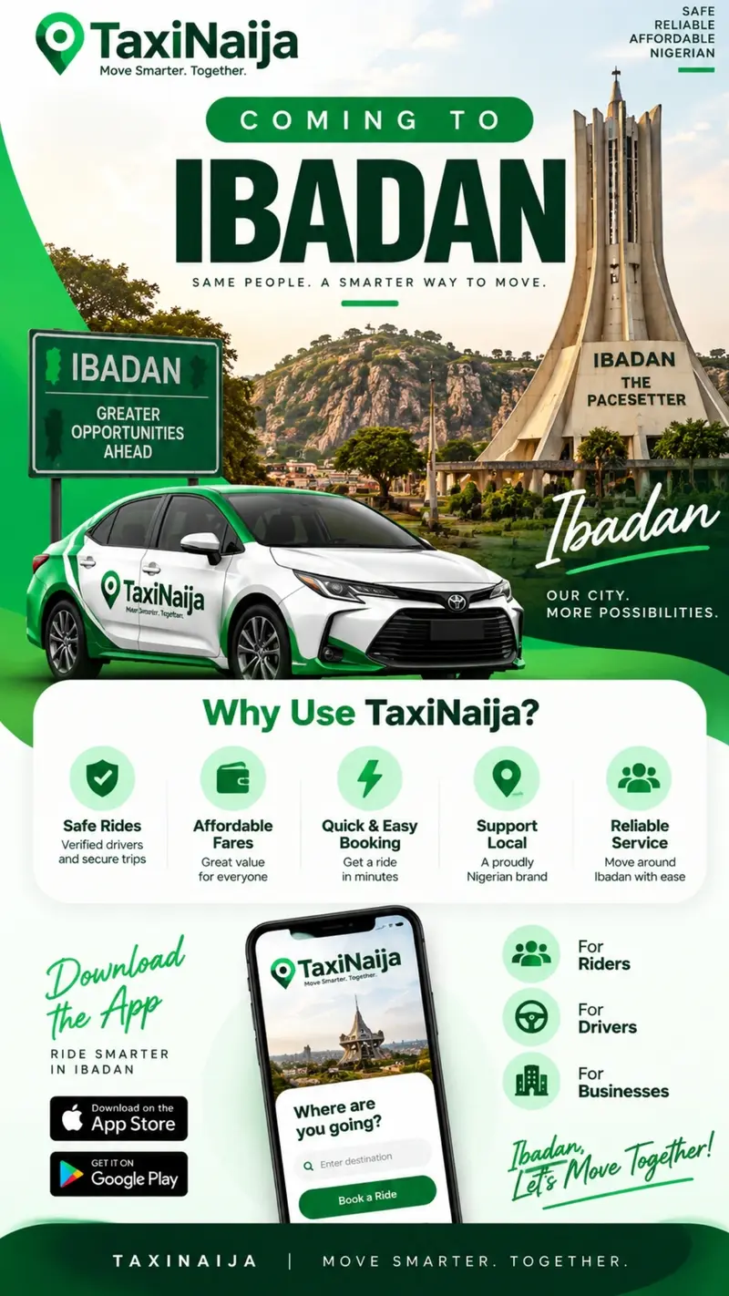 TaxiNaija — Now in Ibadan